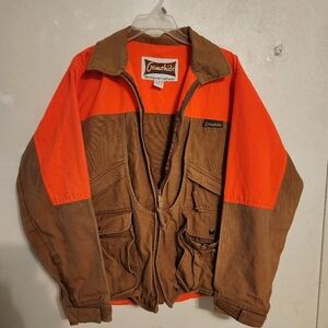 Gamehide Hunting Full-Zip Jacket Orange Cargo Mens Size M (Few Marks See Pics)